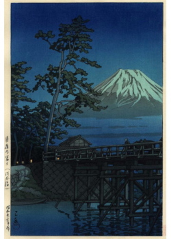 H-53 月夜の富士(河合橋)
